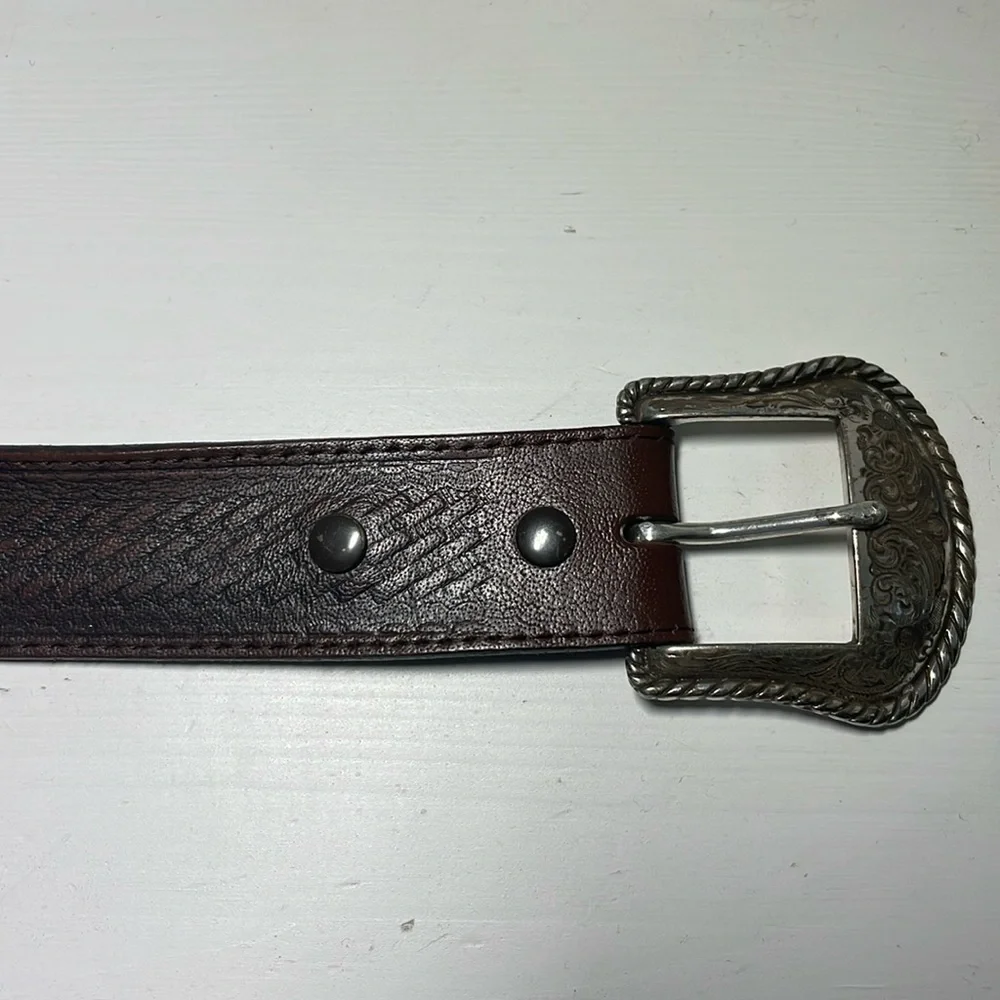 Nacona Belt Company brown leather her Western belt size 40